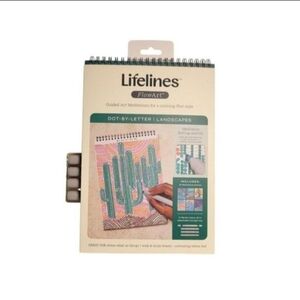 NEW Lifelines FlowArt Dot-by-Letter Activity Pad - Landscapes Scenes